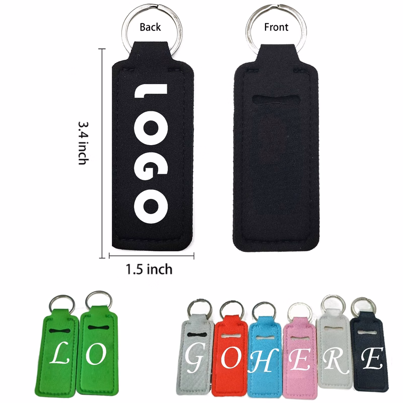 Lipstick Bag Keychain With Ring