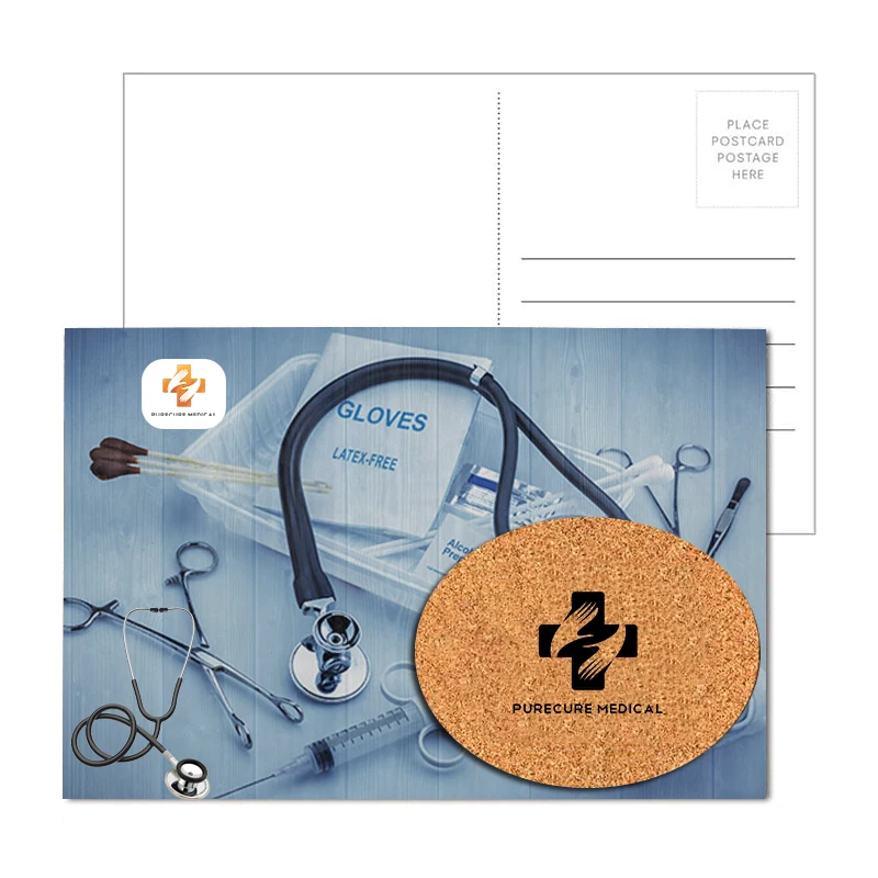 Post Card with Oval Cork Coaster 1