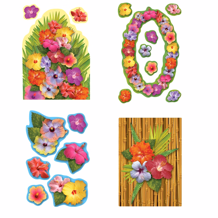 Hibiscus Cutout Decorations