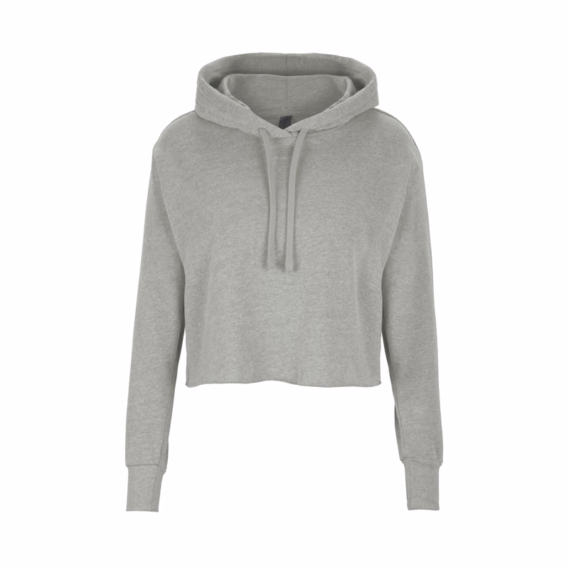 Laguna Sueded Raw Edge Crop Hoodie