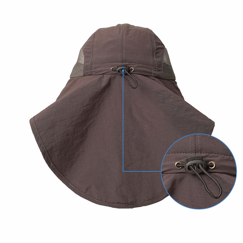 Outdoor Protection Sun Wide Brim Mesh Fishing Hat