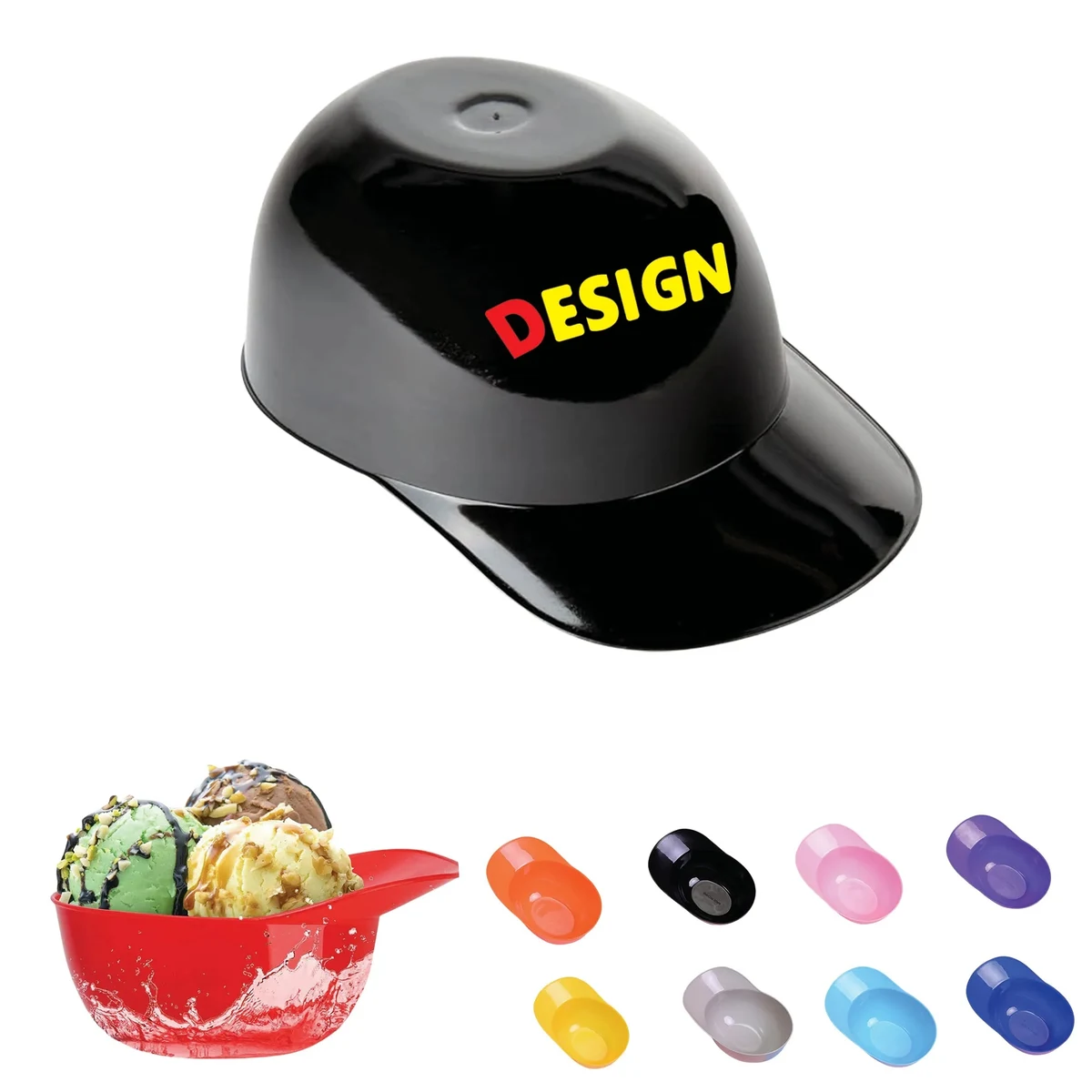 Mini Baseball Helmet Ice Cream 1