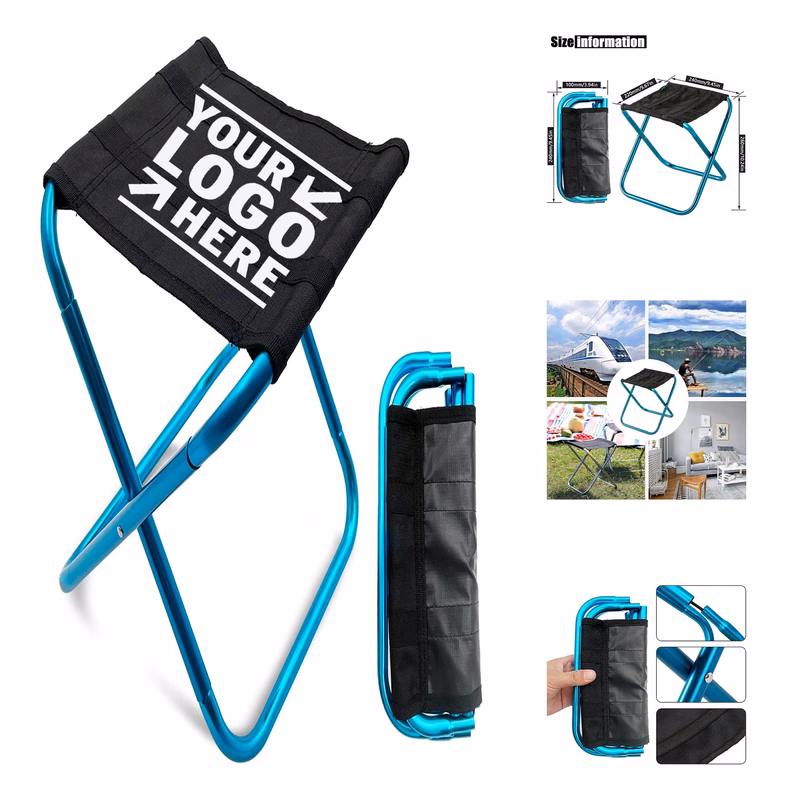 Portable Small Aluminum Alloy Folding Camping Mini Size Mortable Stool Gardening With Carry Bag