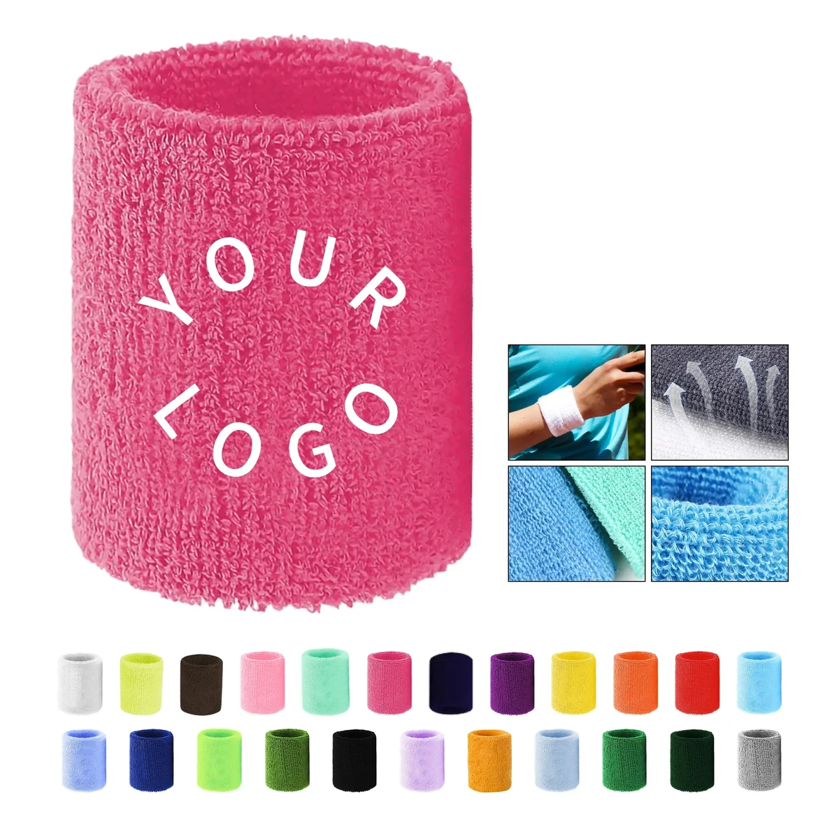 Cotton Athletic Sweatband Wristband 1