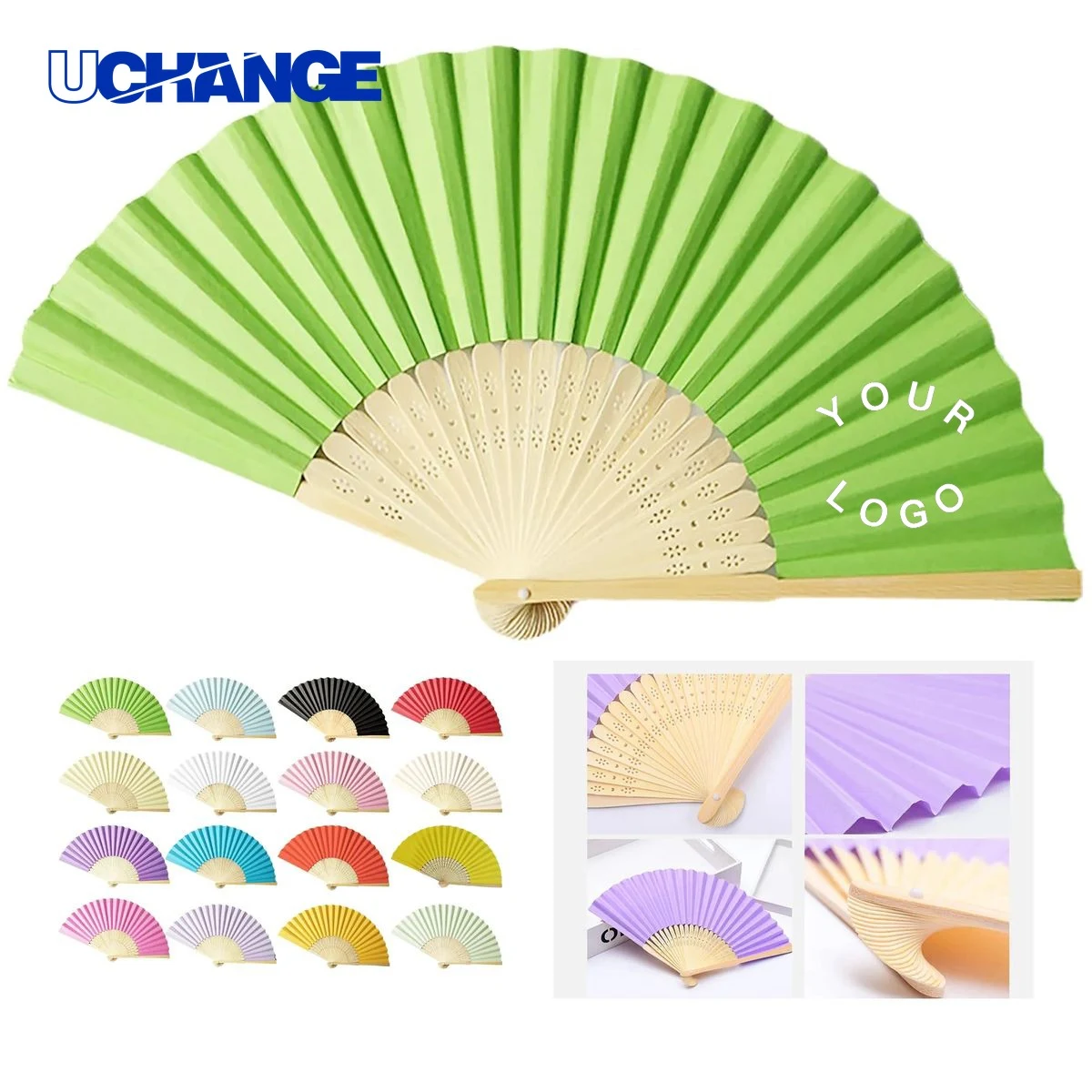 Customizable Bamboo Folding Fan for Gifts 1