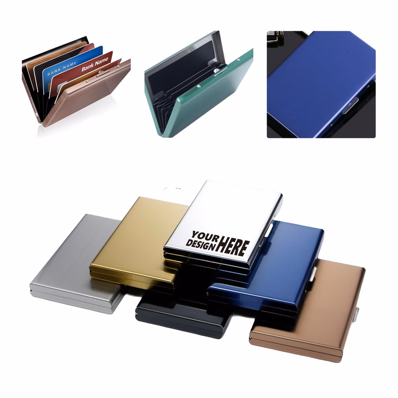 MOQ50 Custom Stainless Steel Blocking Card Holder For Security