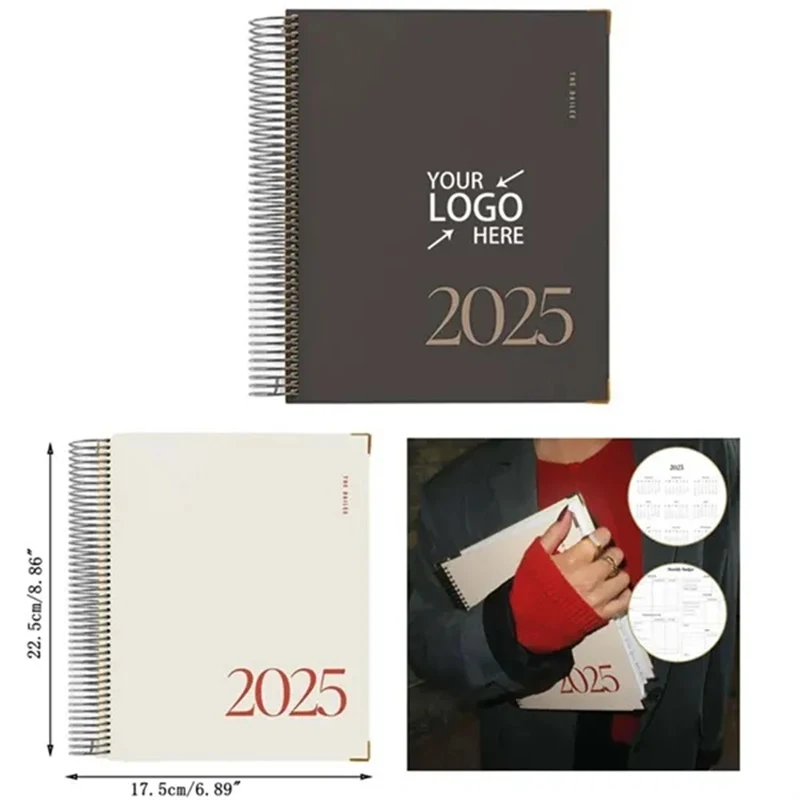 THE DAILEE 2025 Daily Planner Calendar Spiral Notebook 1