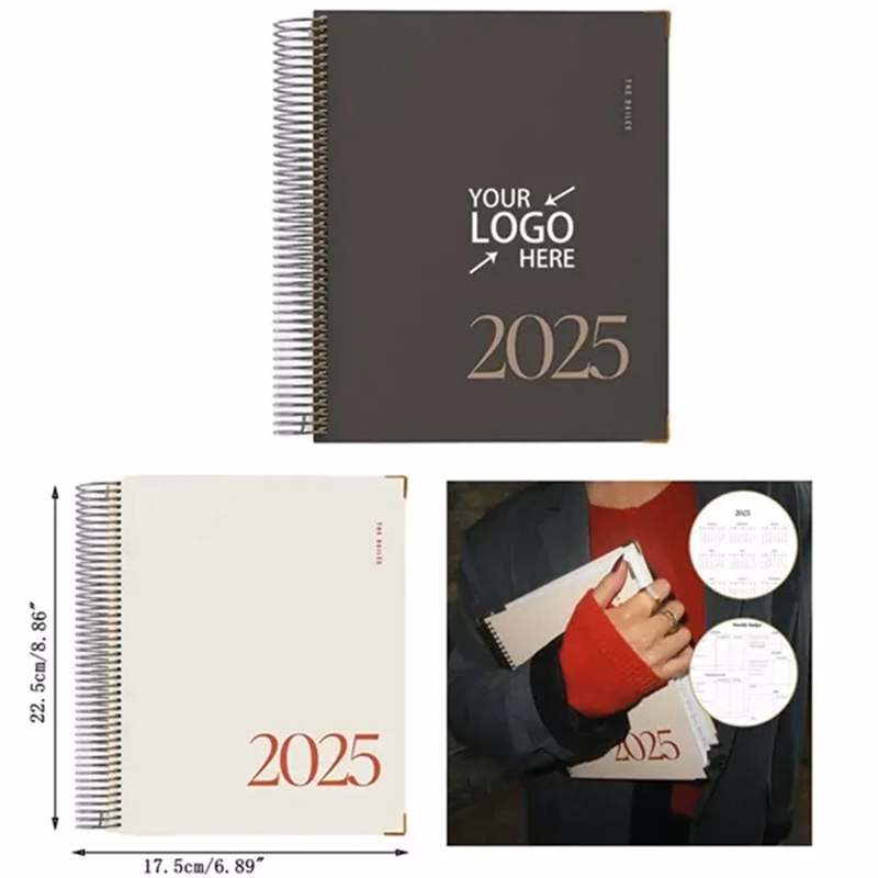 THE DAILEE 2025 Daily Planner Calendar Spiral Notebook