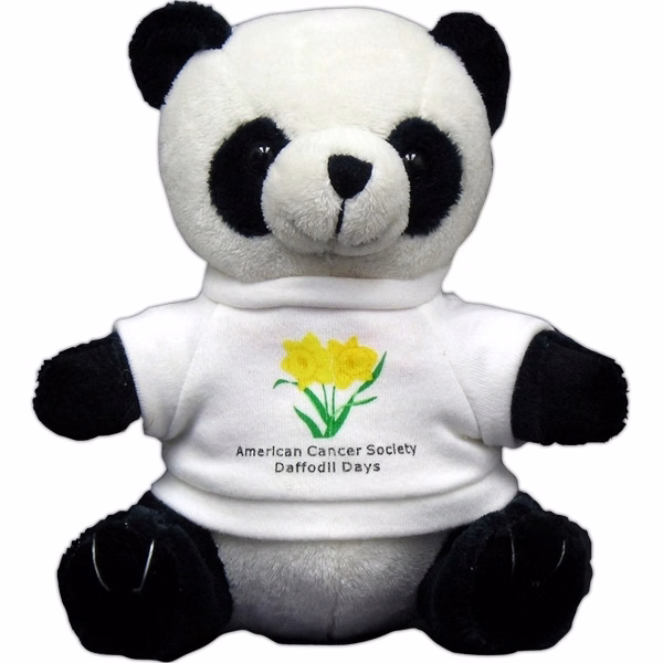 6" Beanie Panda with Embroidered Eyes