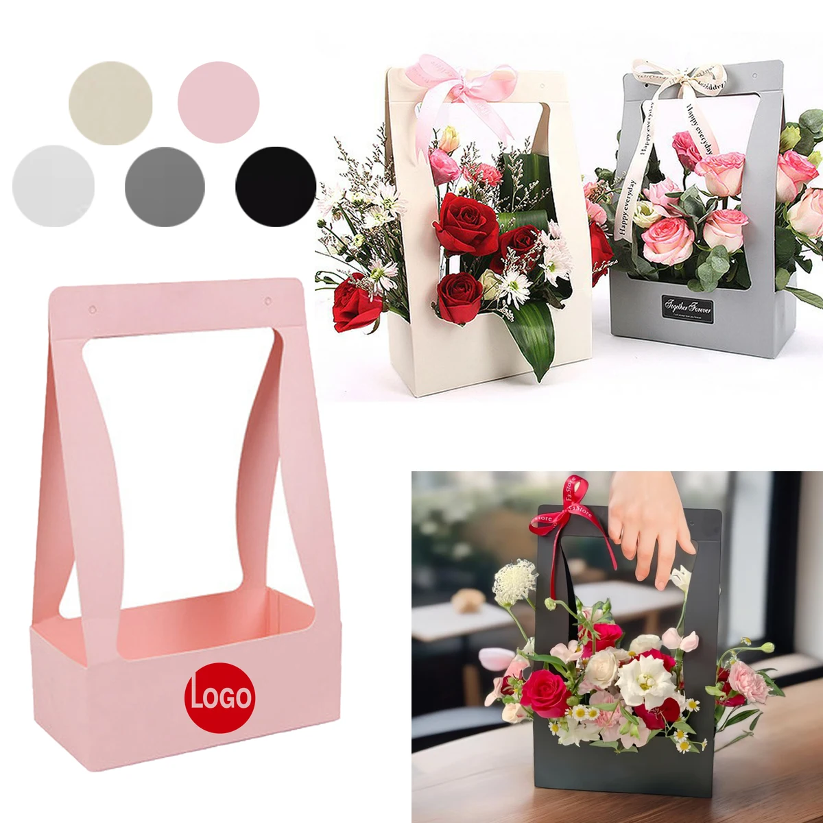 Foldable Floral Display Tote Box 1