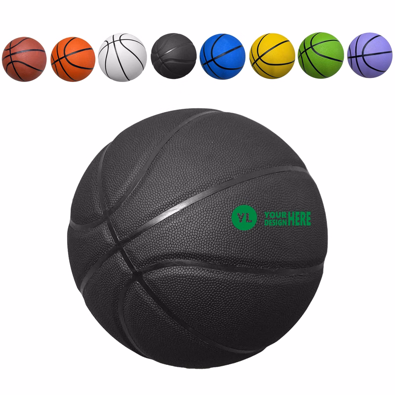 Multi-Color Size 7 Rubber Basketball