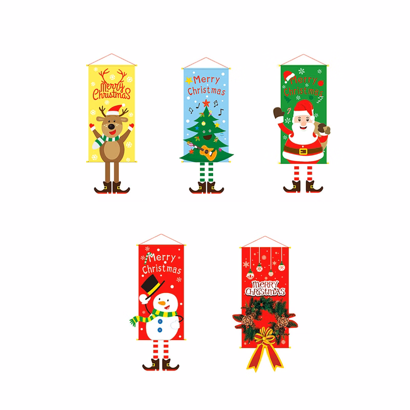 Christmas Shop Window Hanging Flag