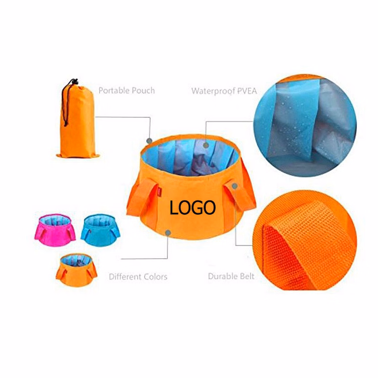 12L Folding Water Bag Wash Basin Bucket