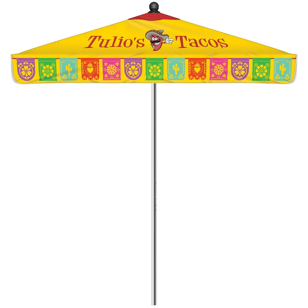 7.5' Heavy Duty Square Umbrella with Valance Kit 1