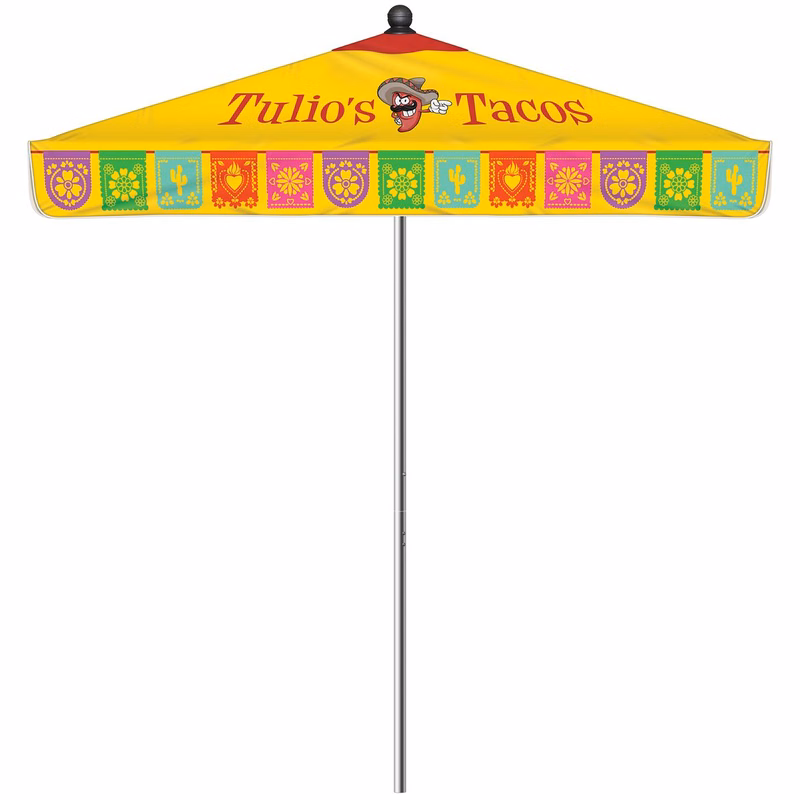 7.5' Heavy Duty Square Umbrella with Valance Kit