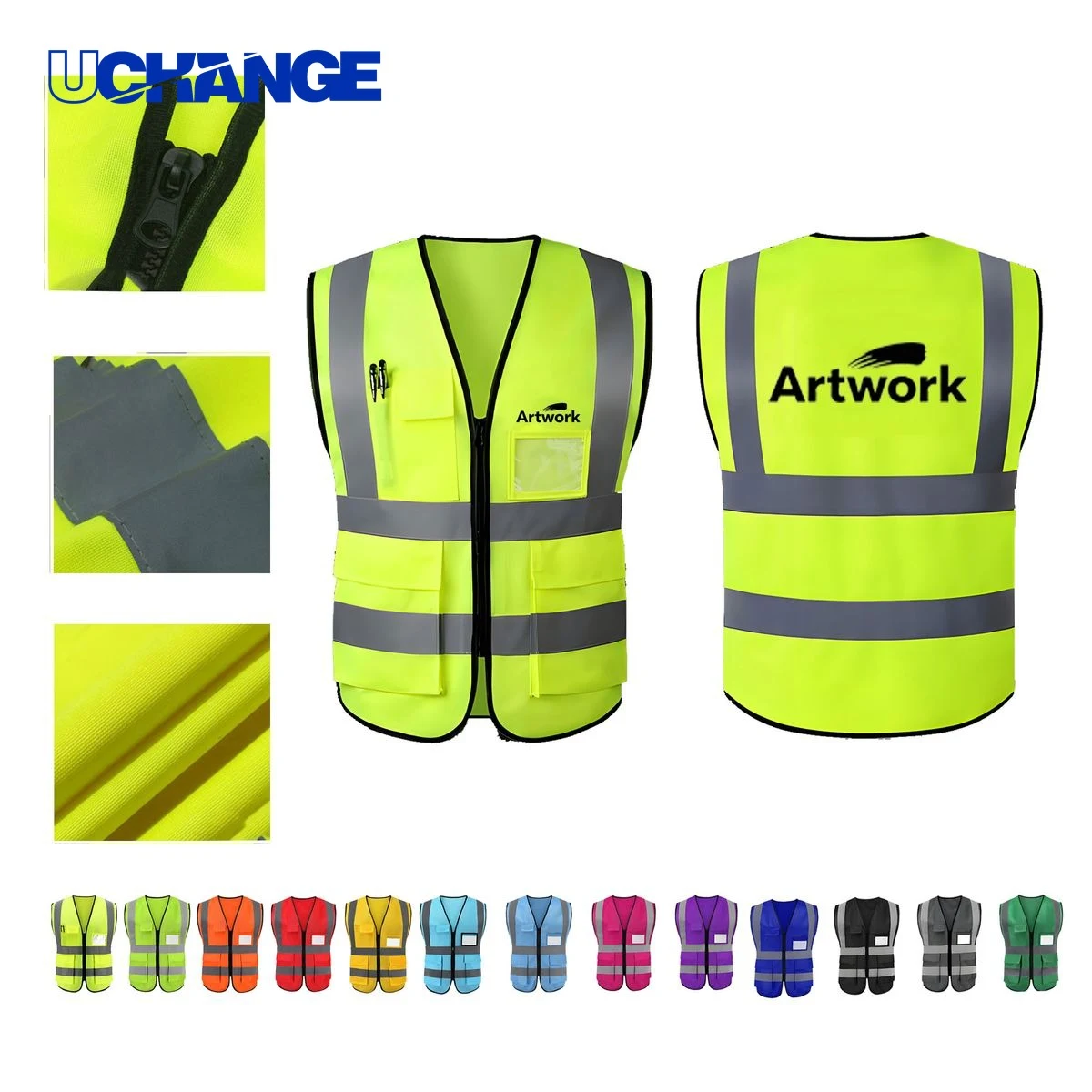 Multi-Pocket Reflective Safety Vest 1