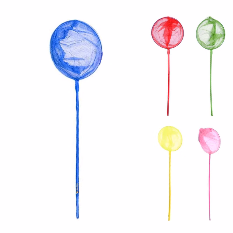 Kids Bamboo Handle Nylon Mesh Fishing Catching Net