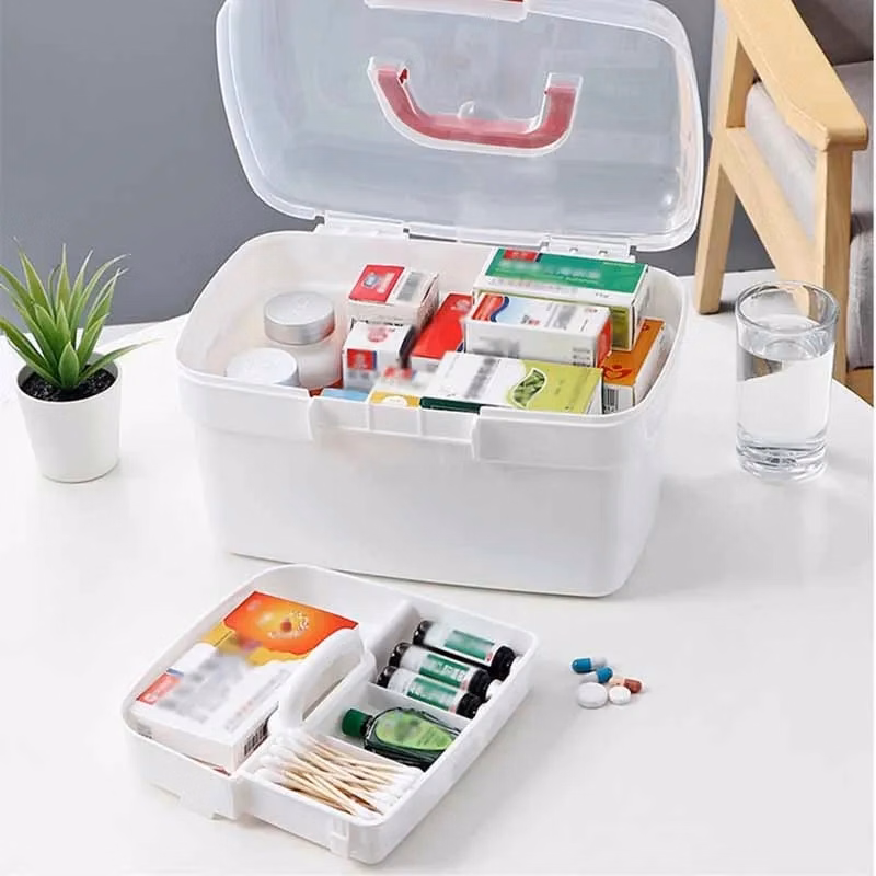 Double-decker home emergency medical kit