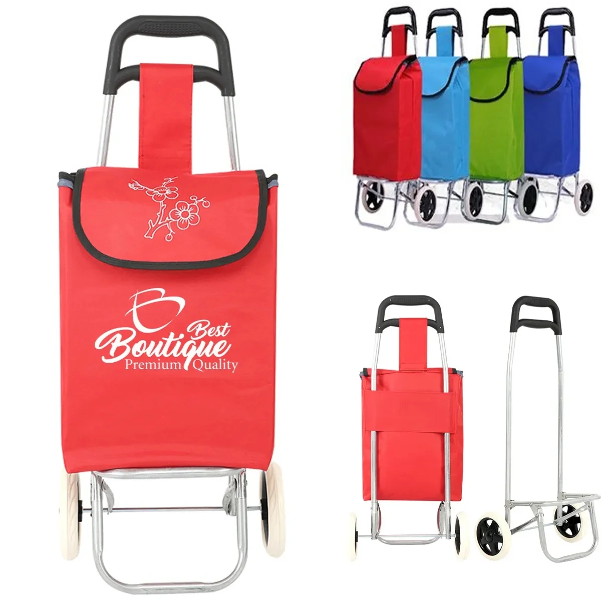 Foldable Grocery Bag Shopping Trolley Cart With Wheels 1
