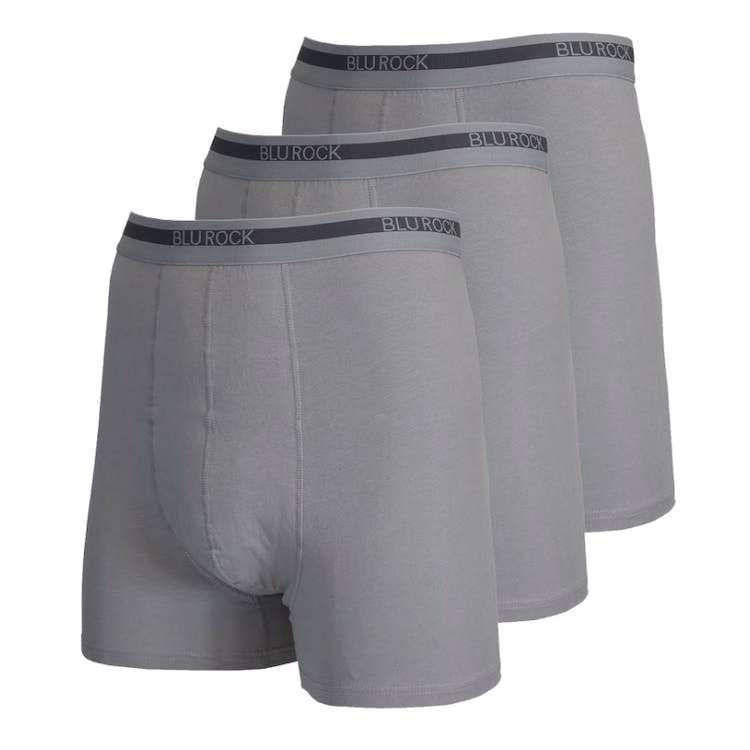 Men's Cotton Stretch Boxer Briefs - Heather Gray 2X 3 Pack