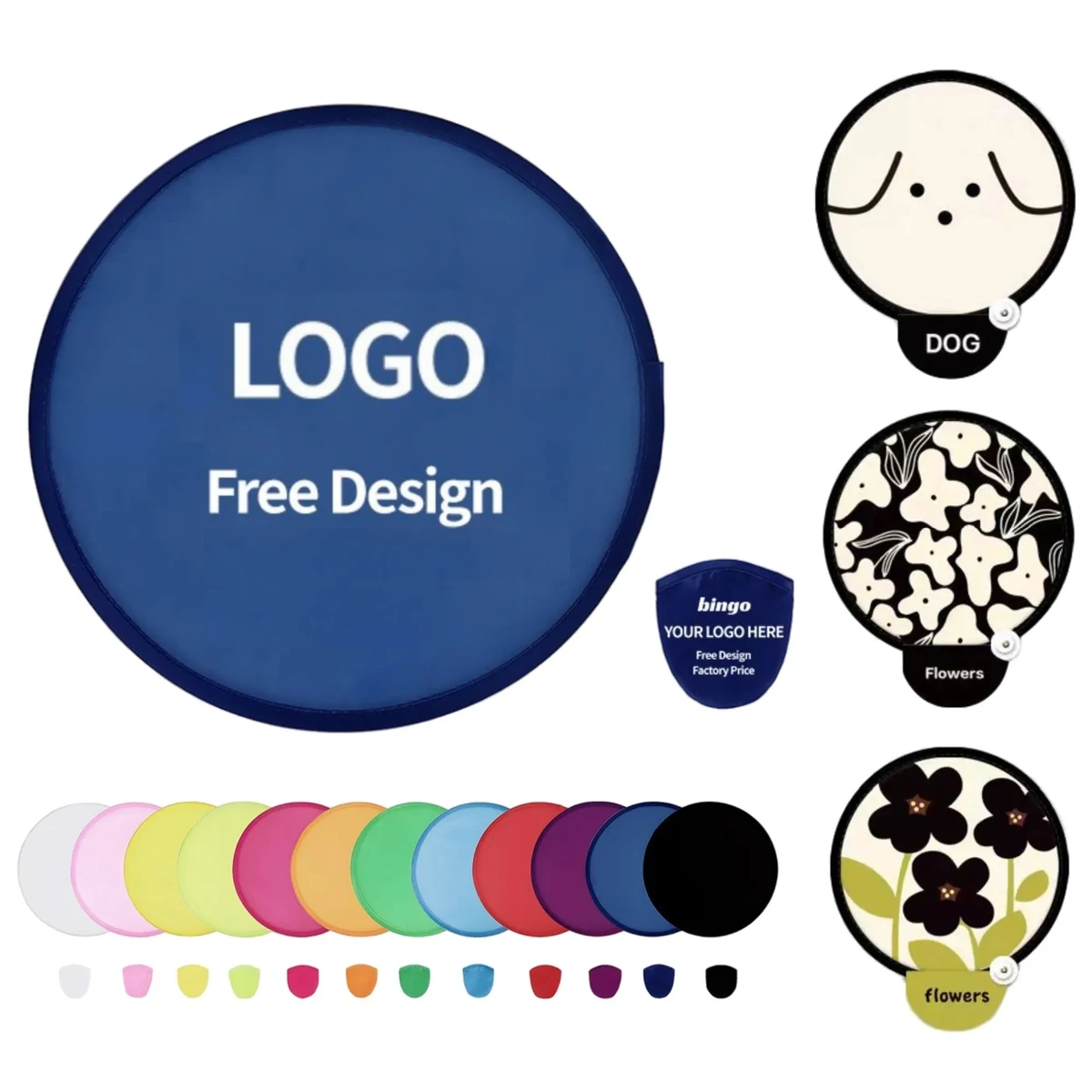 Multi-Style Folding Fans Full-Print Promo Events 1
