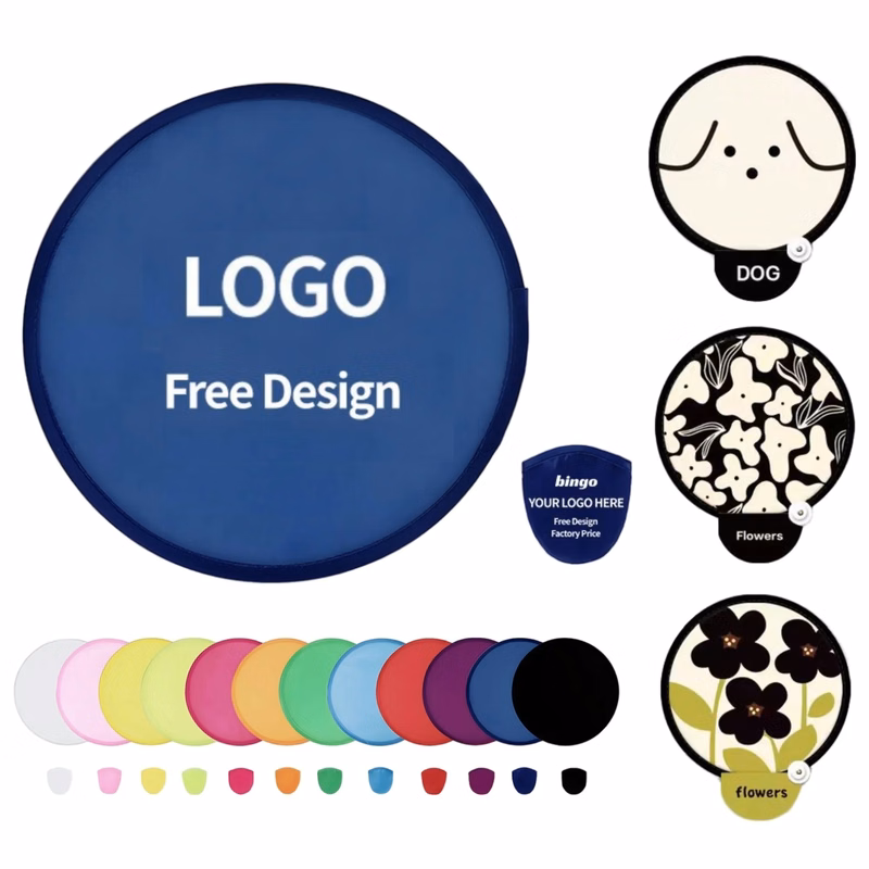Multi-Style Folding Fans Full-Print Promo Events