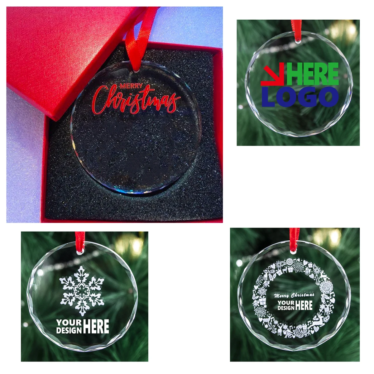 MOQ50 Christmas Crystal Pendant 1