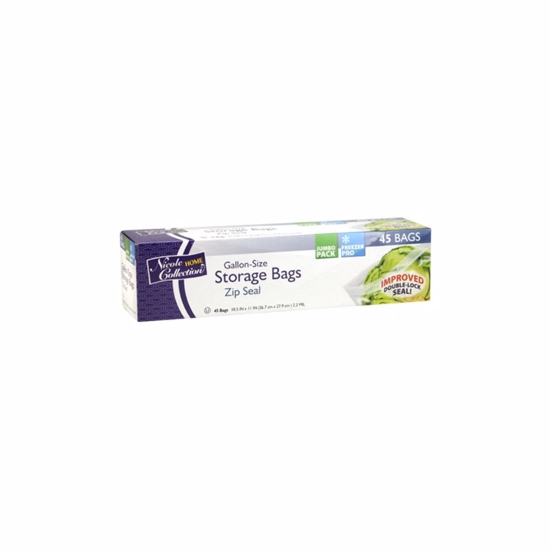 Gallon Double Seal Storage Bags - 45-Pack Kosher Certified