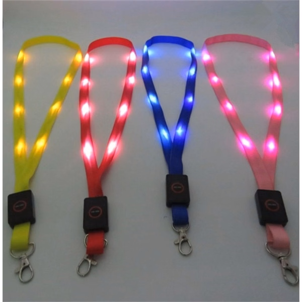 Polyester Nylon LED Lanyard Badge Holder