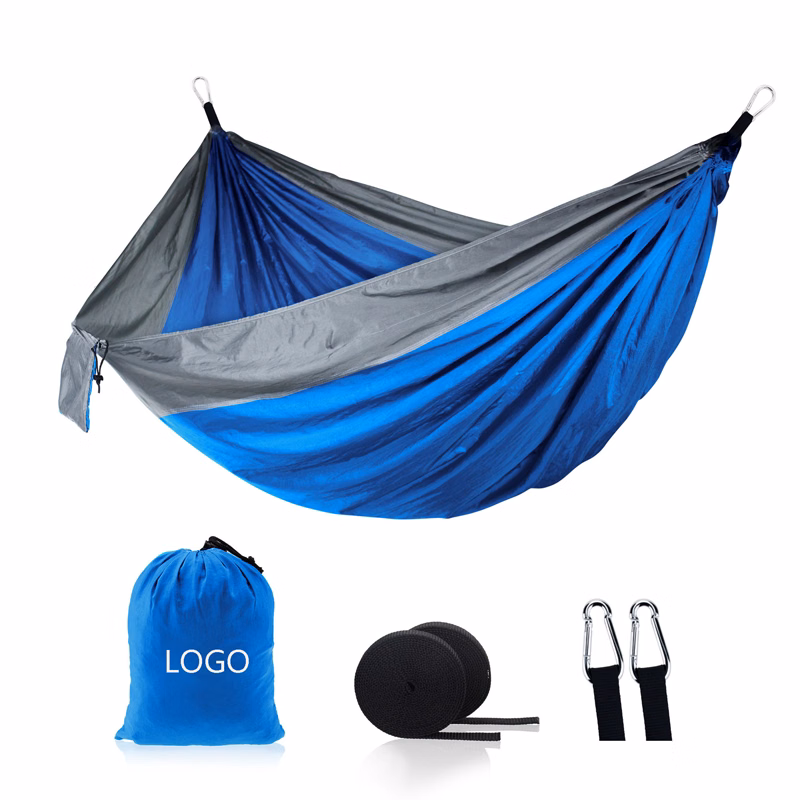 Outdoor Camping Portable Hammock for Double Men with 2 Tree Straps 2 Carabiners