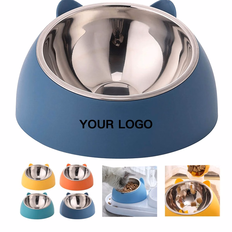 Pet Food Scoop Bowl with Stainless Steel Interior