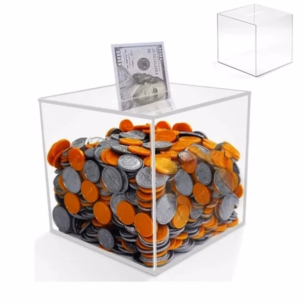 Unbreakable Clear Piggy Bank for Adults and Kids