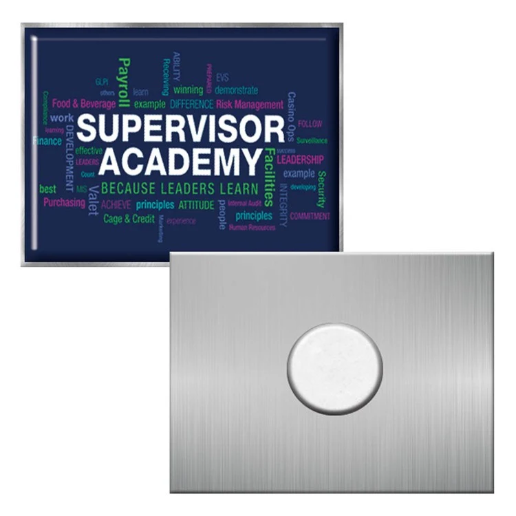 Express Vibraprint 1" x 3/4" Rectangle Lapel Pin With Magnet Back 1