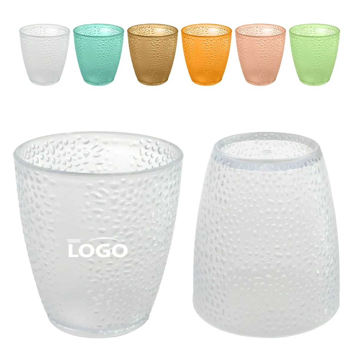 Stackable Hammered Plastic Acrylic Cup 1