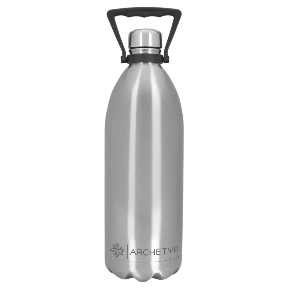 Insulated Stainless Steel Wine Growler with Handle (60oz) 1