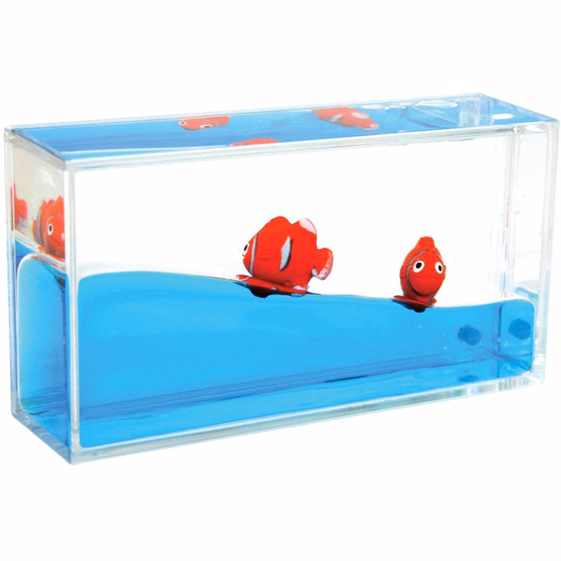 Mini Clownfish Liquid Wave Paperweight