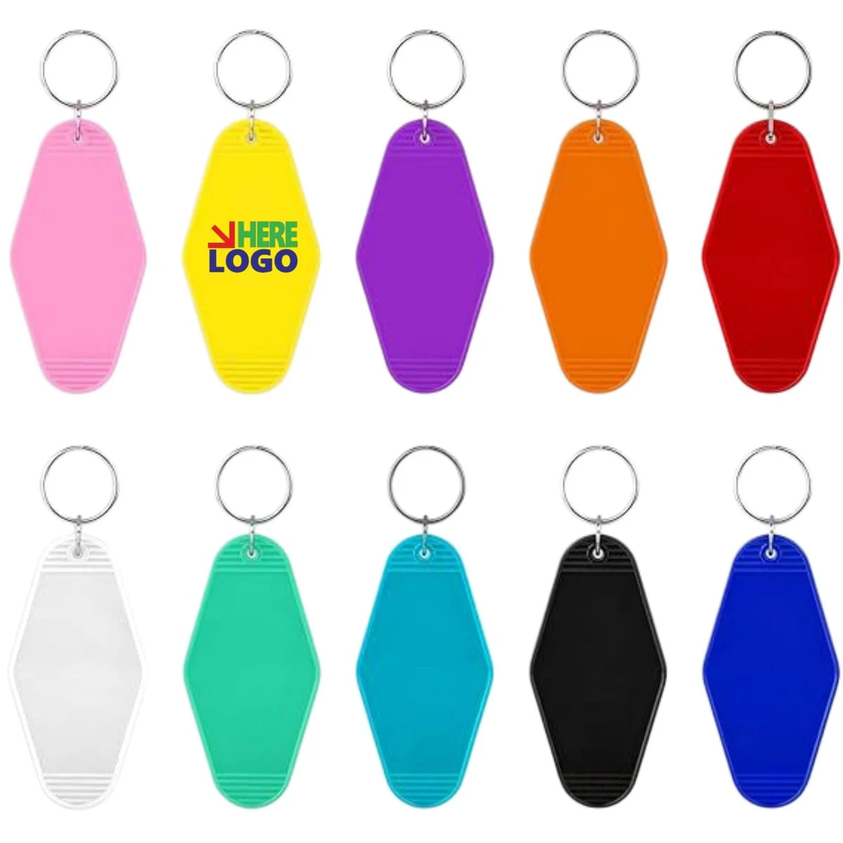 MOQ20 Vintage Plastic Diamond Key Tag 1