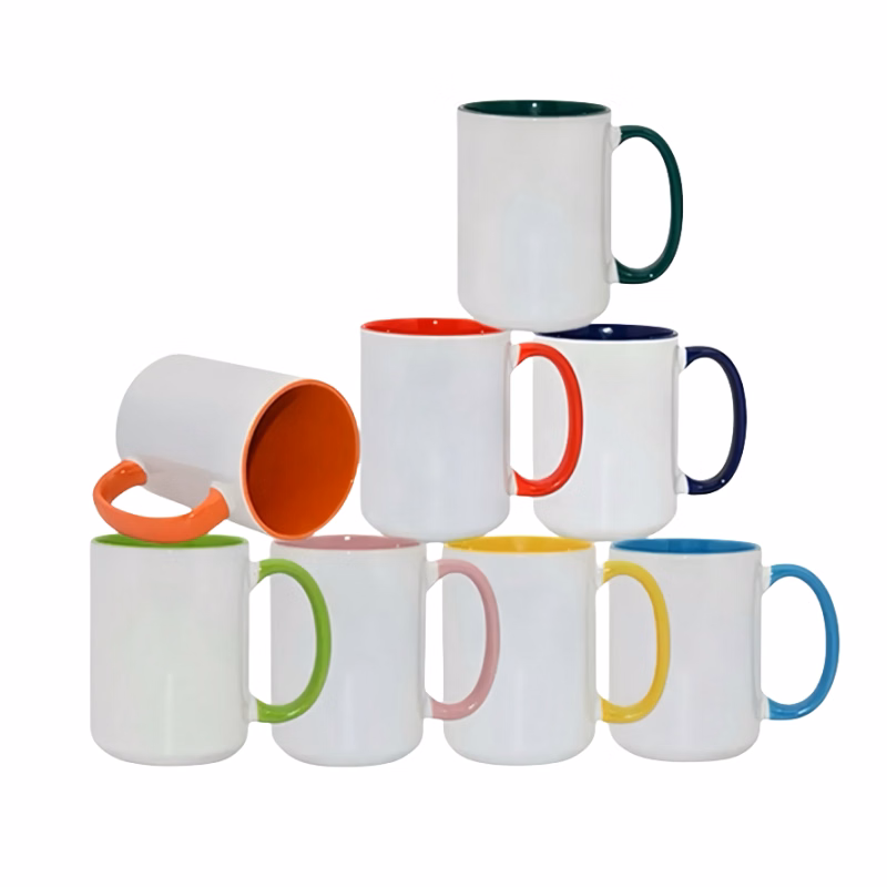 15 oz two-tone ceramic mug