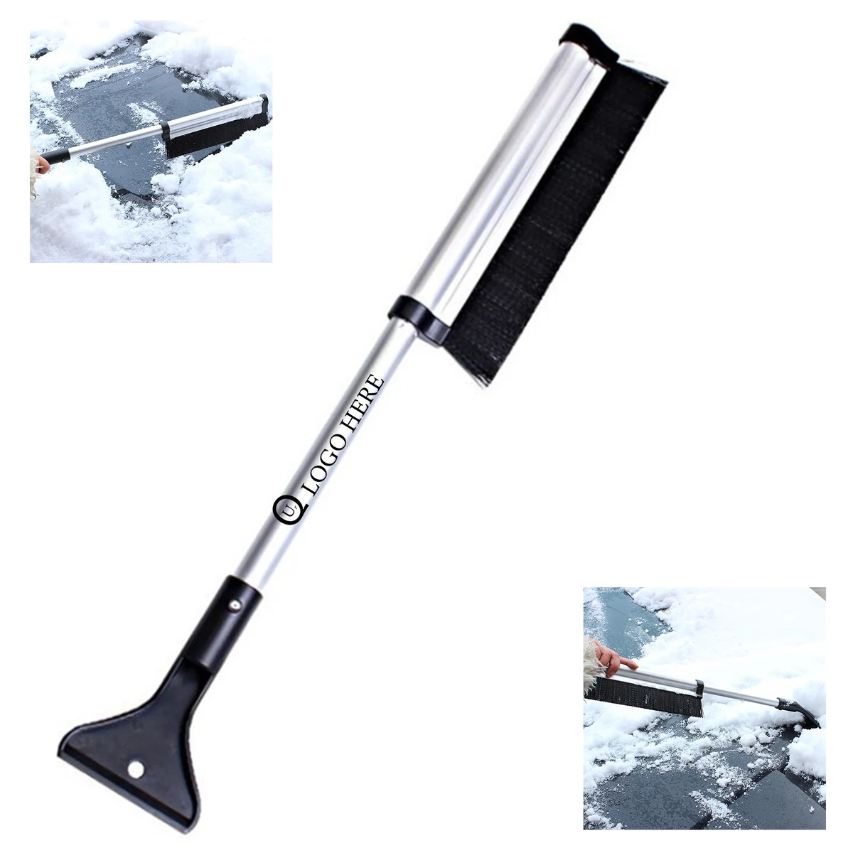 Retractable 2-In-1 Car Windshield Snow Brush Shovel 1