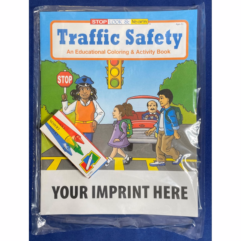 COLORING SET - Traffic Safety Coloring Book Fun Pack