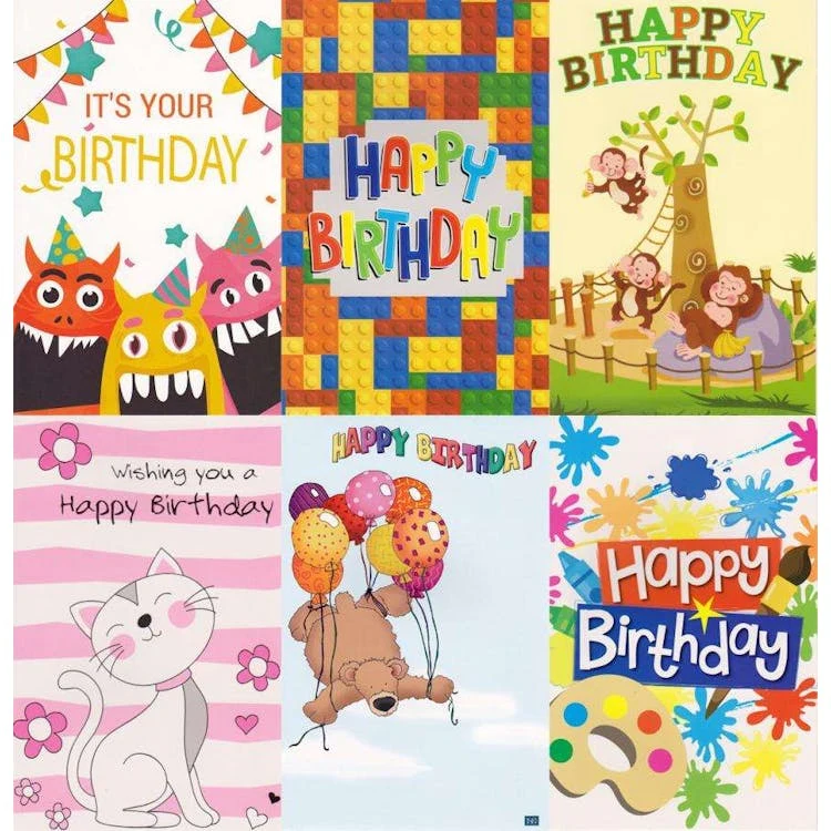 Kid's Birthday Cards - 120 Pack 1