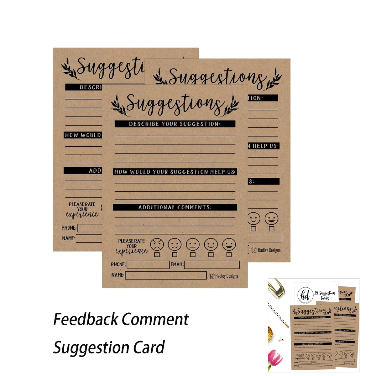Rustic Feedback Comment Suggestion Card 1