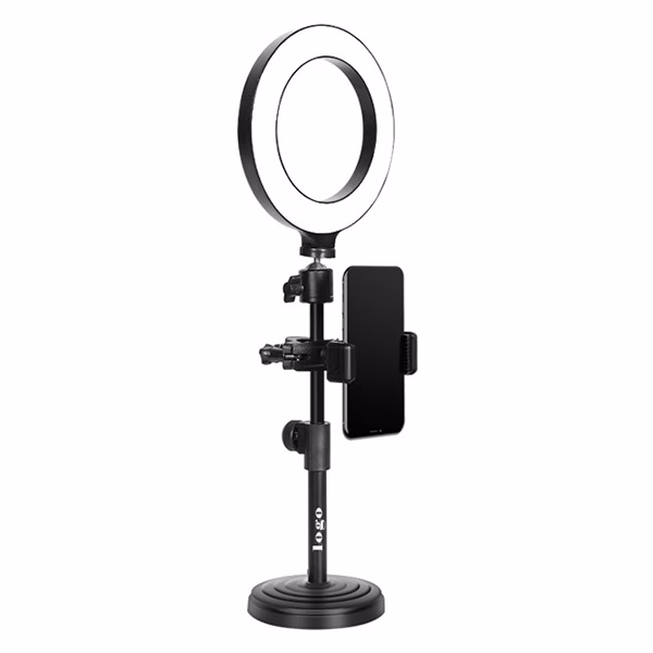 Cell Phone Stand With Selfie Ring Light For Live Stream