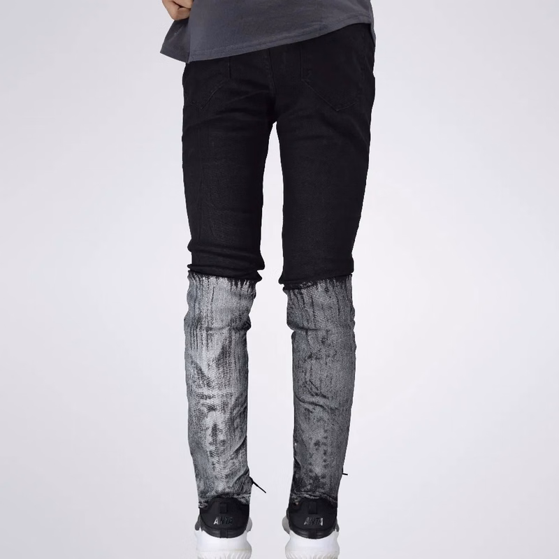 Men's Distressed Ripped Skinny Biker Jeans