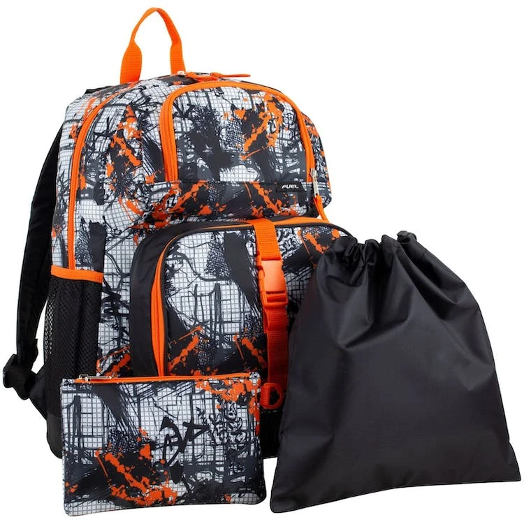 18" Backpack Combo Sets - 4 Pieces Urban Grid 1