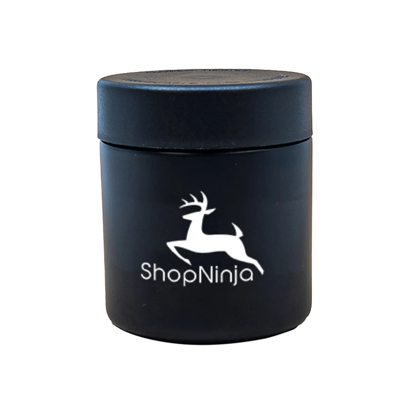 3 oz Black Glass Jar 1