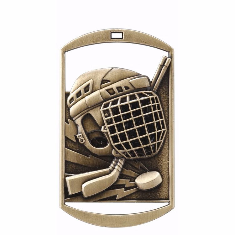 Hockey DT Series Medal, 2" tall