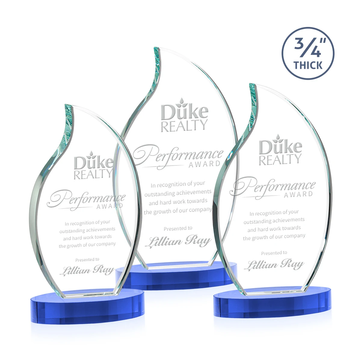 Croydon Flame Award on Alberton Base - Sky Blue 1
