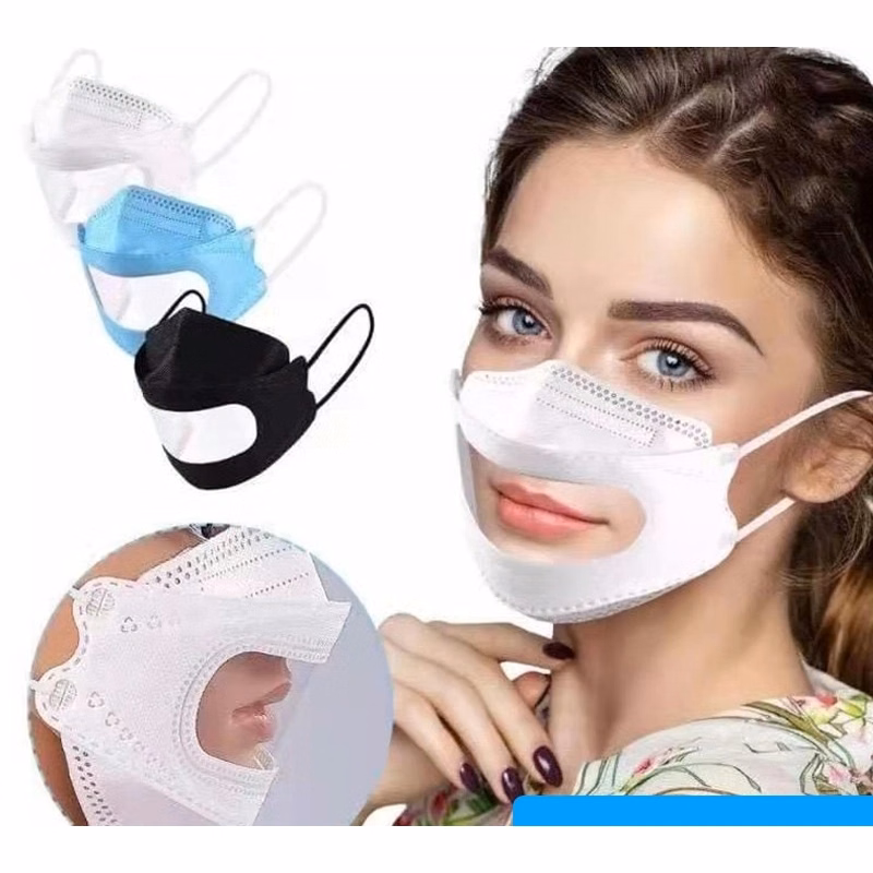 Disposable Non-woven Transparent PVC Curtain KF94 Mask