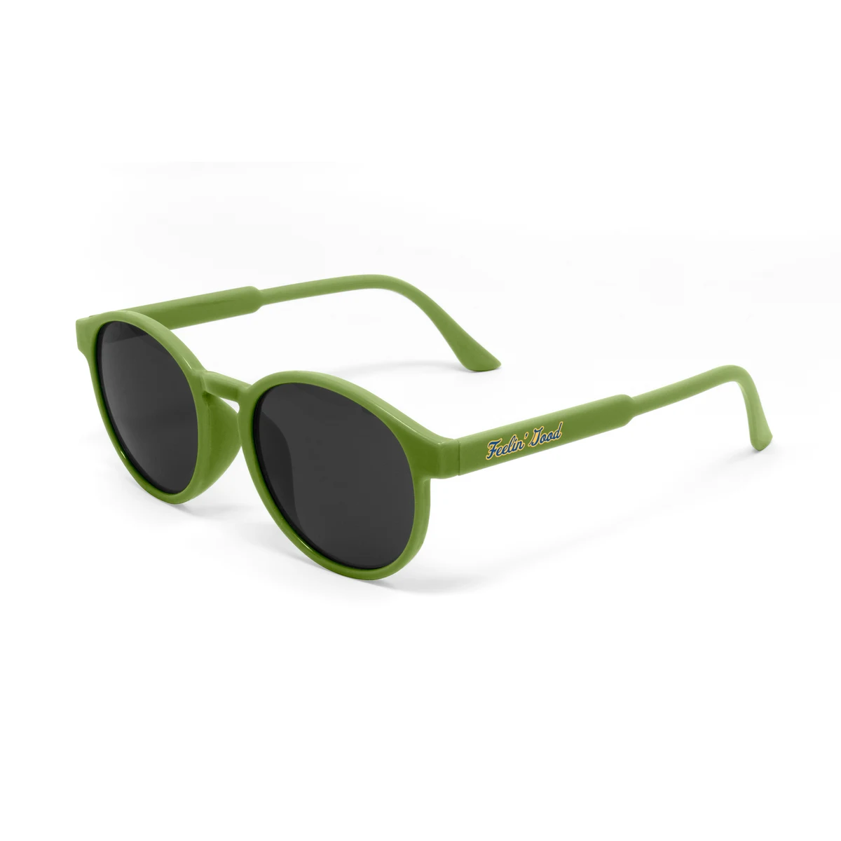 Retro Round Sunglasses: Solid Color Frame 1